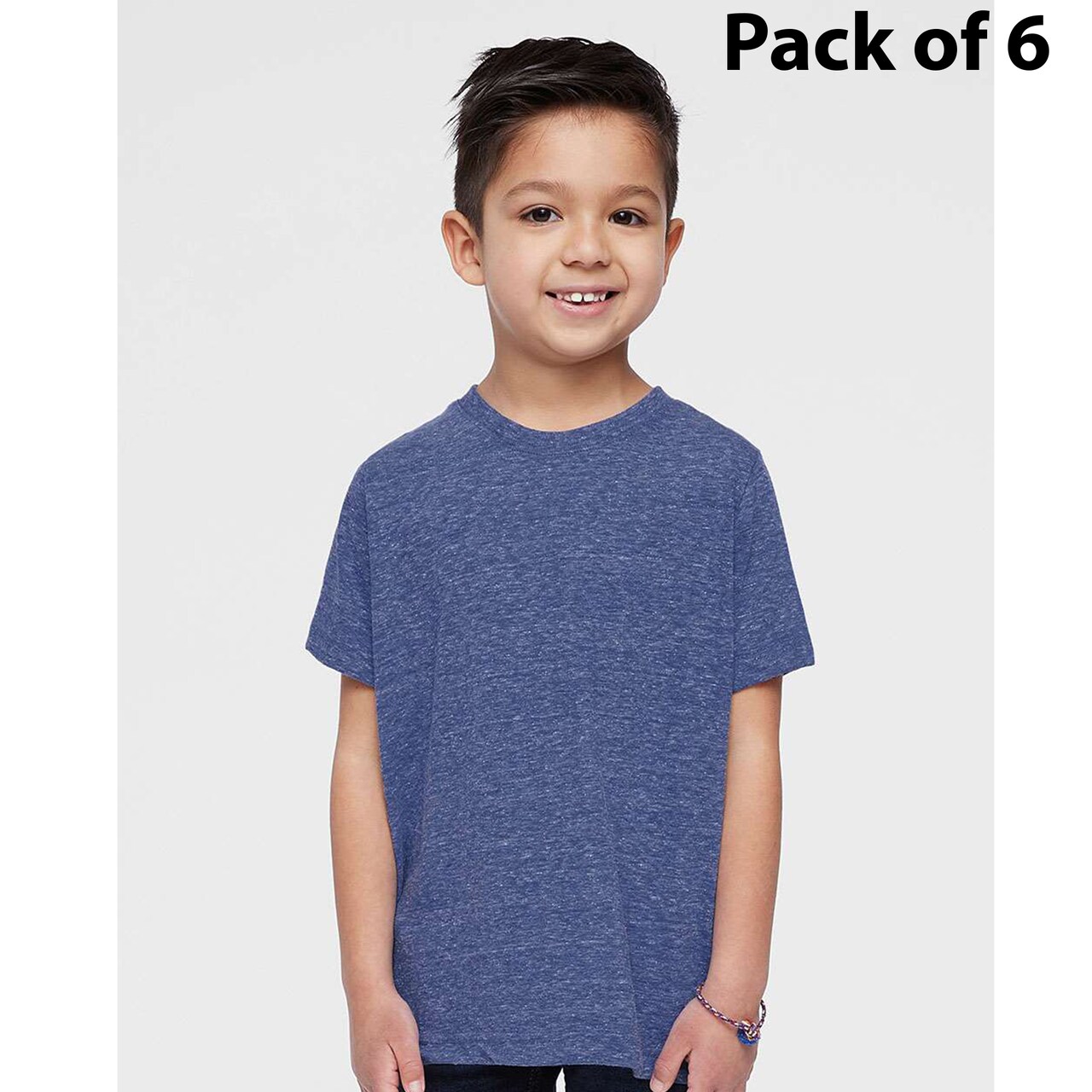 Rabbit Skins® Crew Short Sleeve Toddler Harborside Melange T-Shirt